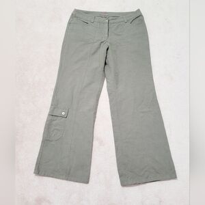 S. Oliver Pants Wide Leg Cargo Y2K Army Green Woman's Size 40 TINKA